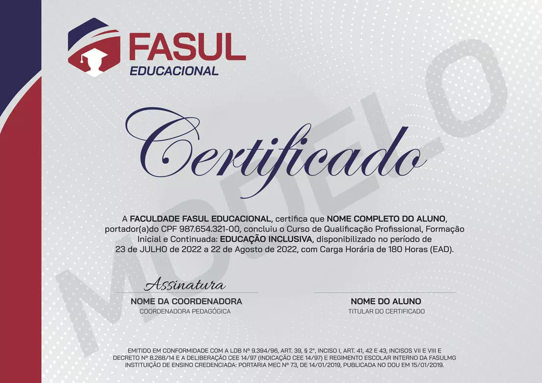 Curso Grátis Online - Certificado FasulMG